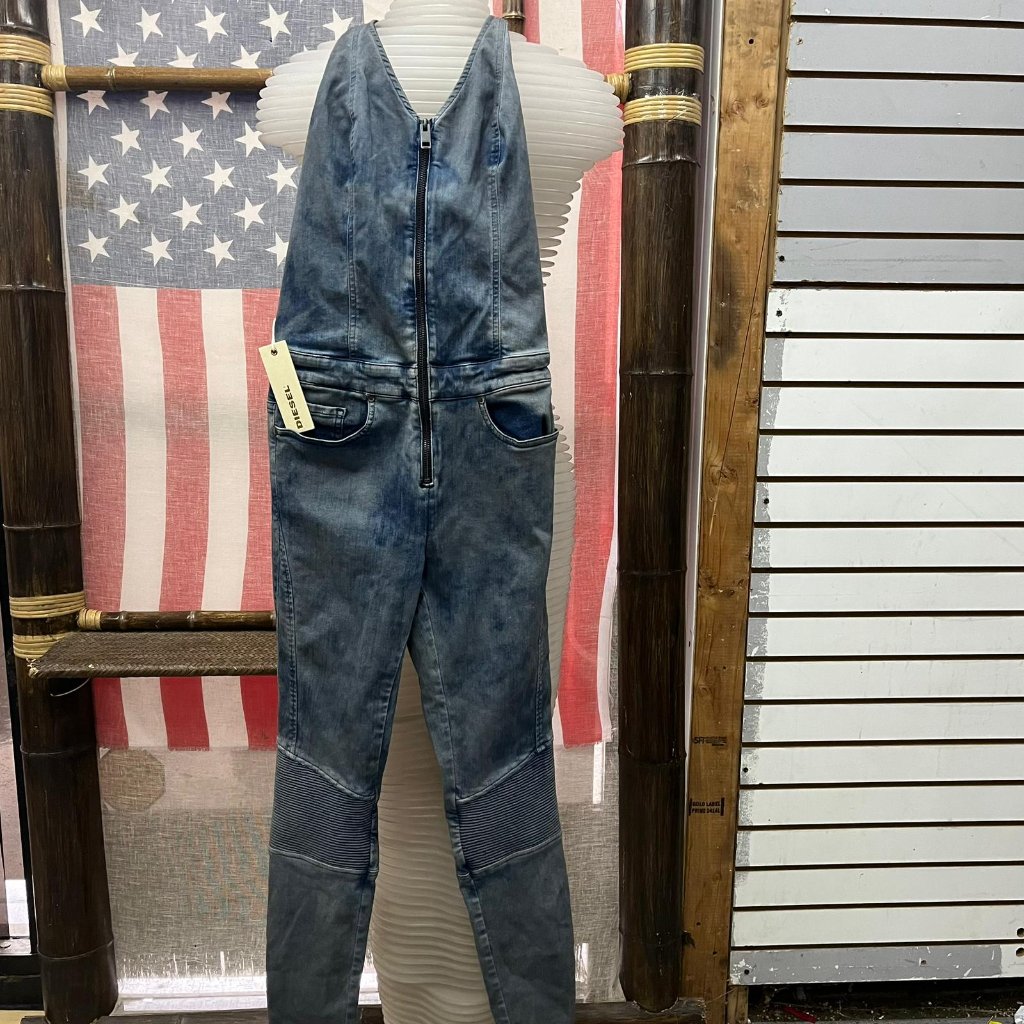 498 Nwt Diesel Industry Brand Rare Jumpsuit Overall Denim Jean One Of A Kind Xs